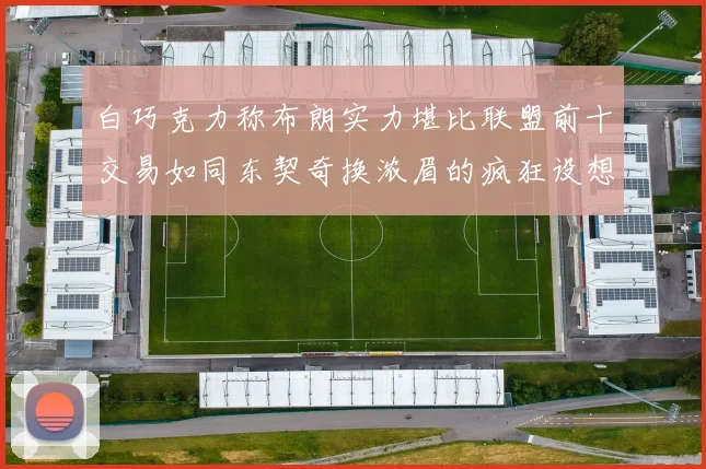 白巧克力称布朗实力堪比联盟前十交易如同东契奇换浓眉的疯狂设想